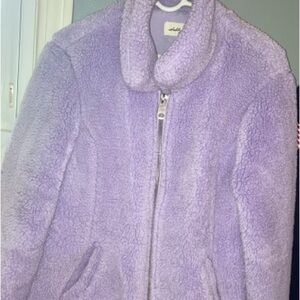 Fluffy purple zip up jacket #fluffy #puffy #purple #jacket #zipup